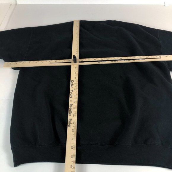 Lularoe Sweater Women's Large Black Crewneck Bless Impress Long Sleeve Pullover - Picture 6 of 8